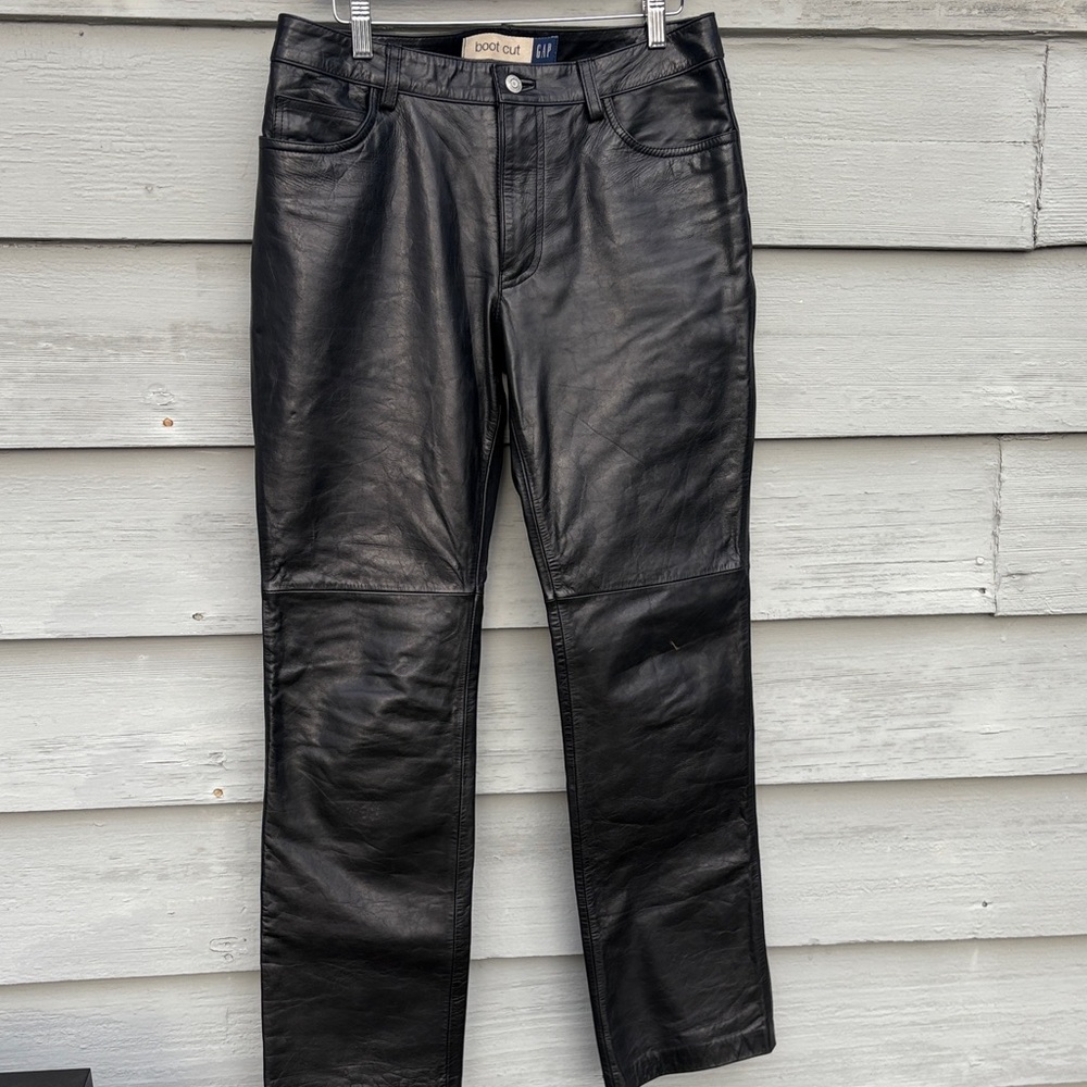 Vintage Gap Boot Cut Leather Pants